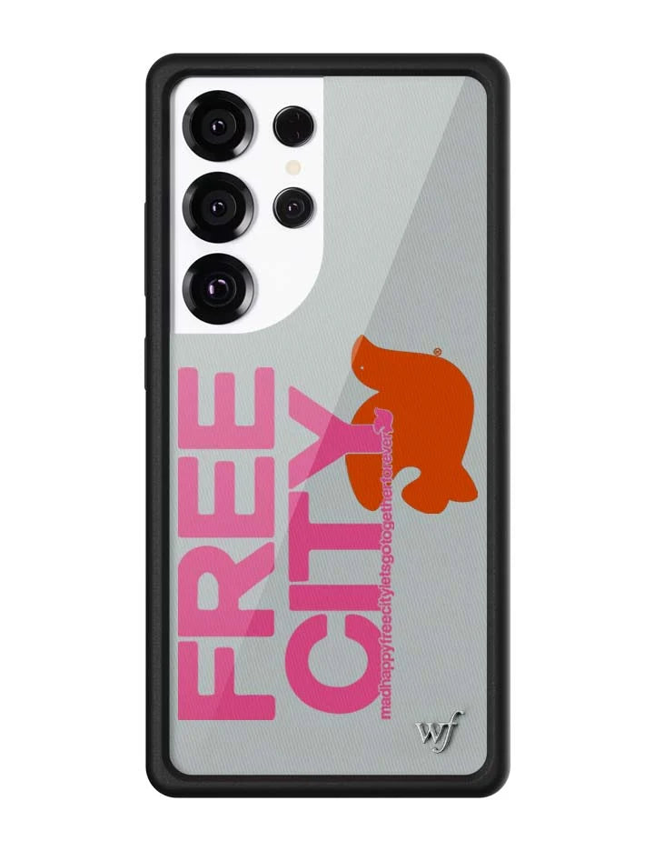THE MADHAPPY & FREECITY TOGETHERFOREVER / GREY & PINK Samsung Galaxy Case