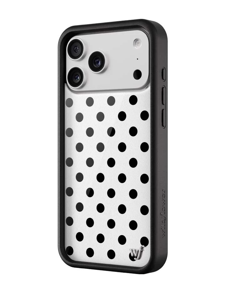 Polka Dot | White and Black iPhone Case