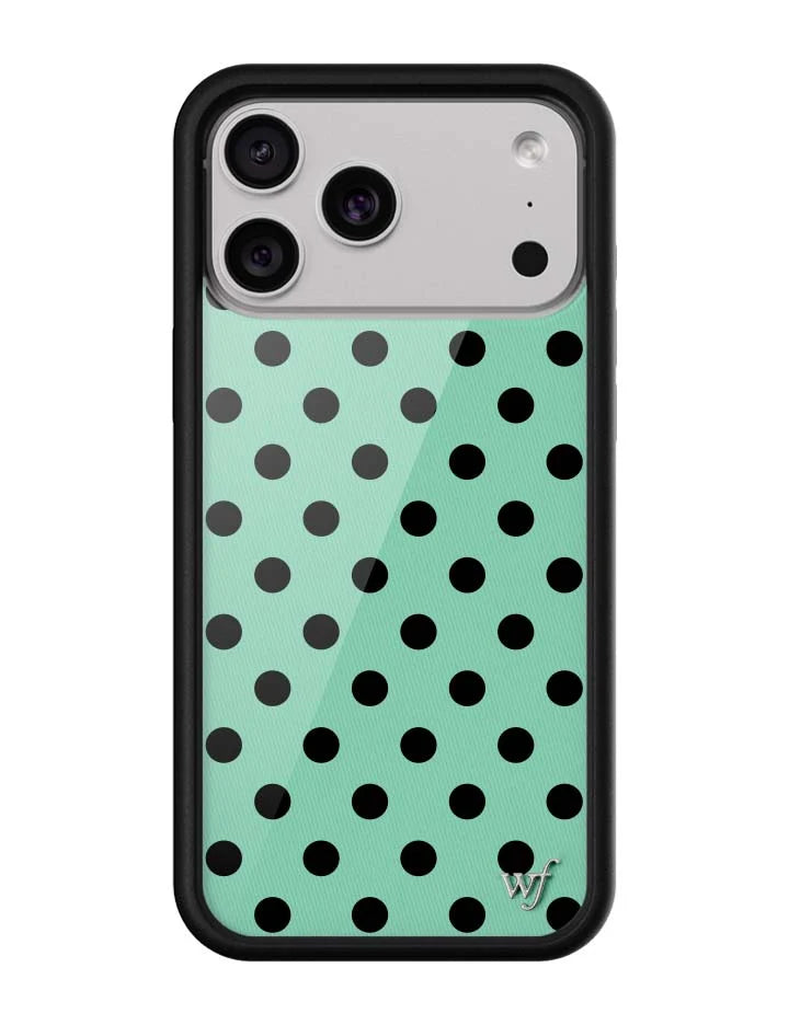 Polka Dot | Turquoise and Black iPhone Case