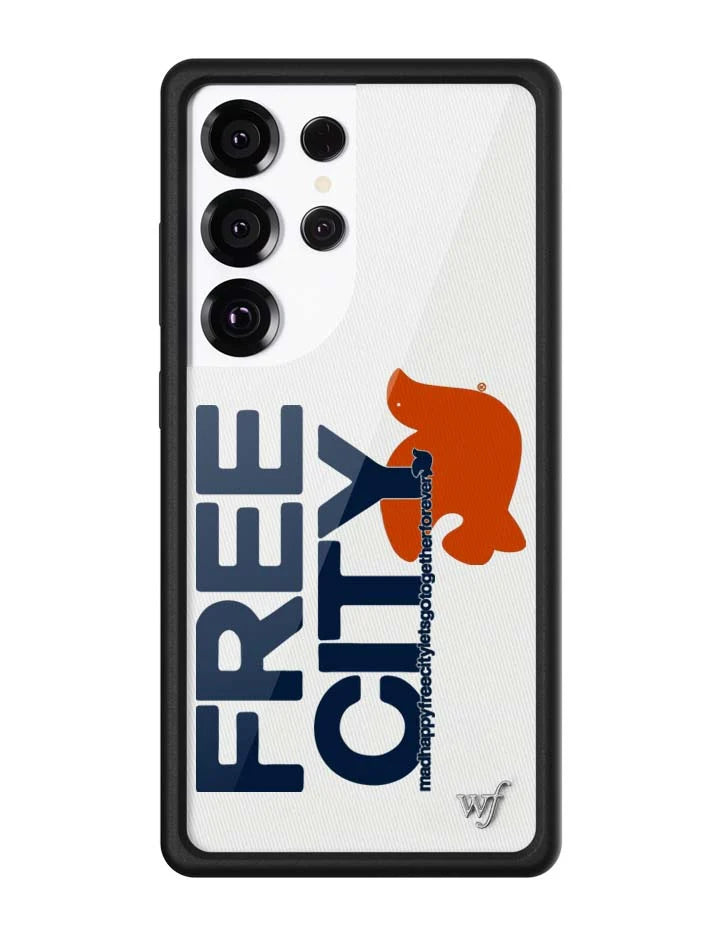 THE MADHAPPY & FREECITY TOGETHERFOREVER / WHITE & NAVY Samsung Galaxy Case