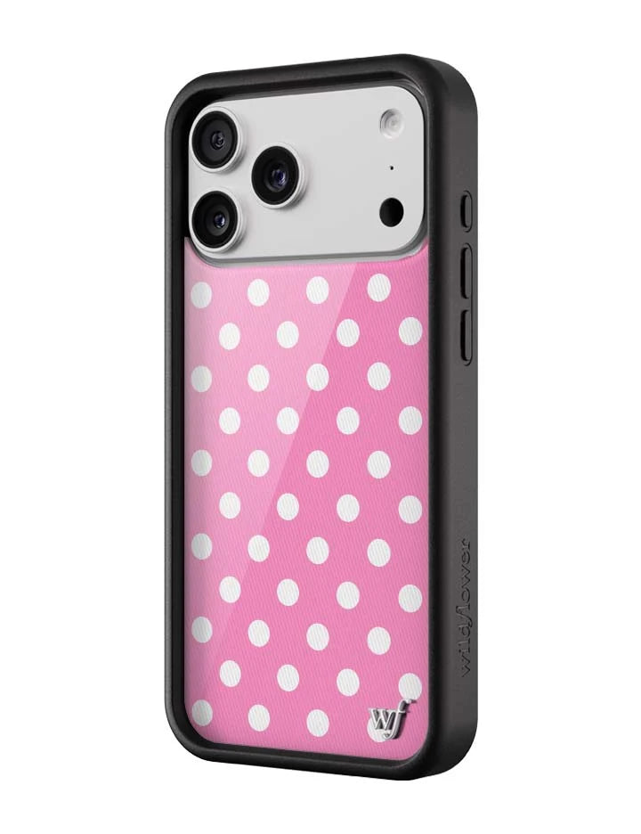 Polka Dot | Pink and White iPhone Case