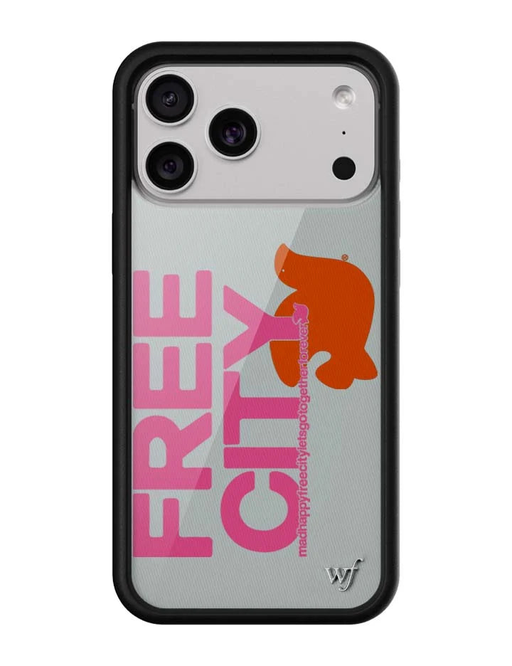 THE MADHAPPY & FREECITY TOGETHERFOREVER / GREY & PINK iPhone Case