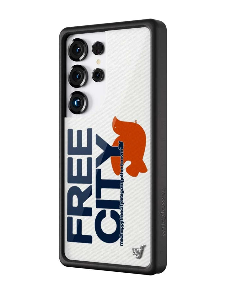 THE MADHAPPY & FREECITY TOGETHERFOREVER / WHITE & NAVY Samsung Galaxy Case