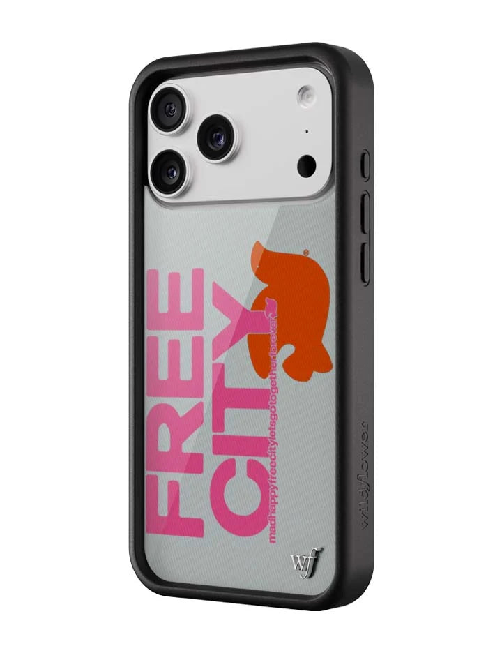 THE MADHAPPY & FREECITY TOGETHERFOREVER / GREY & PINK iPhone Case